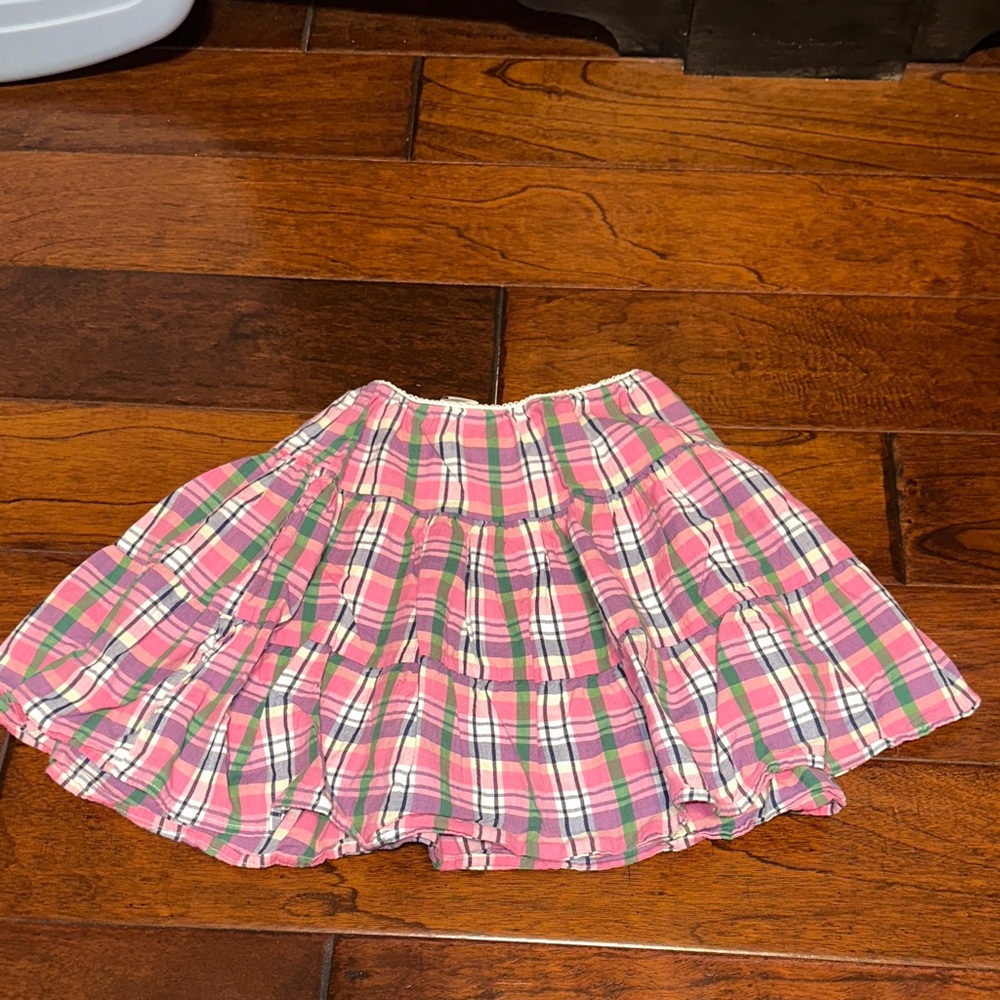 Pink Plaid Kids Skirt